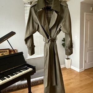 Burberry Olive Green Trench Coat